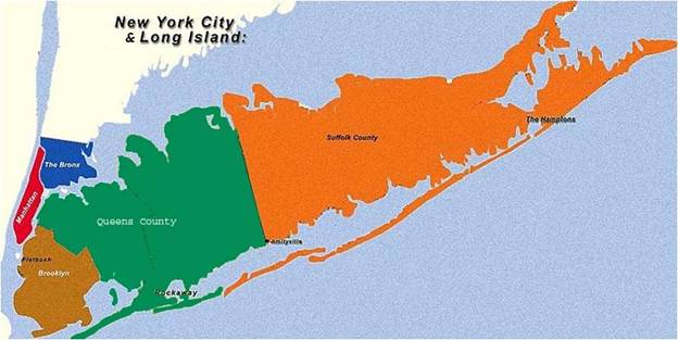 map of new york city boroughs and long island A History Of The Geography Of New York City map of new york city boroughs and long island